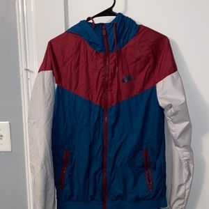 Nike Red and Blue Windbreaker Jacket